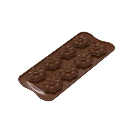 Forma din silicon pentru praline, Choco Flower, 8 cavitati, ø38x12h mm