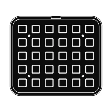 Matrita pentru tarte patrate, Cookmatic, 30 cavitati, 33x33mm