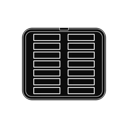 Matrita pentru tarte rectangulare, Cookmatic, 14 cavitati, 120x30mm