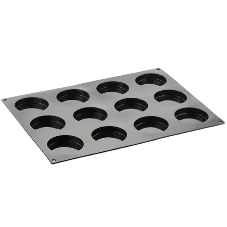 Forma rotunda din silicon si cutter pentru monoportii, Pavoni by Gianluca Fusto, 12 cavitati, 300x400mm, ⌀74x15mm, 64 ml