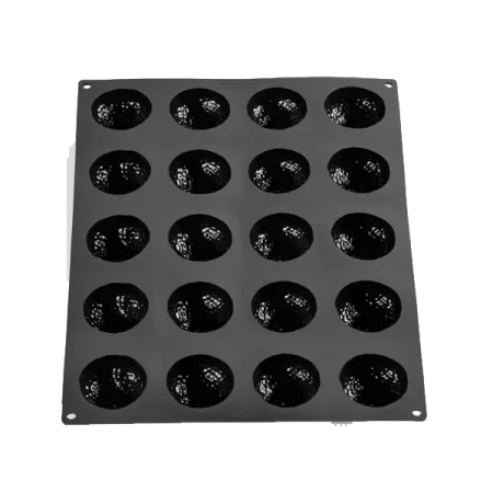 Forma din silicon pentru monoportii, lamaie / lime by Cédric Grolet, 20 cavitati, 400x300mm, Ø60×37mm, 65 ml
