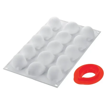 Forma din silicon pentru monoportii 3D, Limone 30, lamaie, 15 cavitati, 55 x 38 x 27 mm, 30 ml