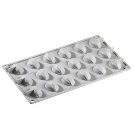 Forma din silicon Gourmand in forma de coji de nuca by Felix Lo Basso, 18 cavitati, 38x28x16mm, 8 ml