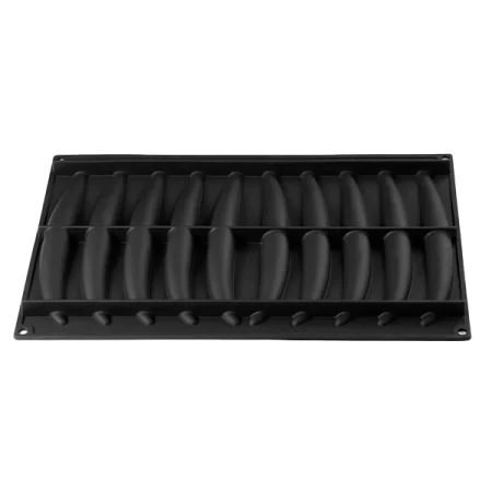 Forma din silicon pentru monoportii pastaie de vanilie, by Cédric Grolet, 10 cavitati, 225×32×35mm, 80 ml