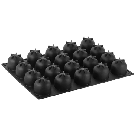 Forma din silicon 3D pentru monoportii, Mandarina by Emmanuele Forcone, 20 cavitati, 400x300mm, Ø57x50mm, 90 ml