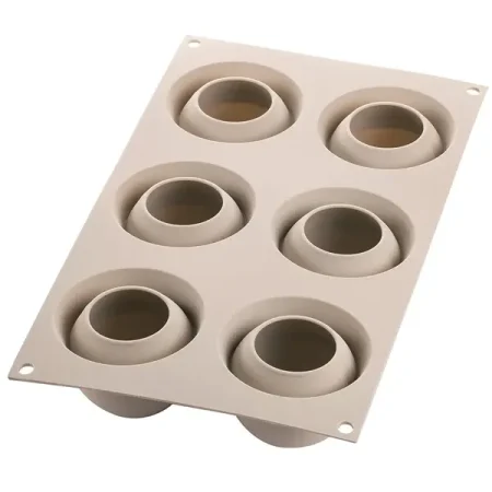 Forma din silicon pentru fructe 3D, Mar, Piersica, Caisa 6 cavitati, 118 ml, Ø62x52mm
