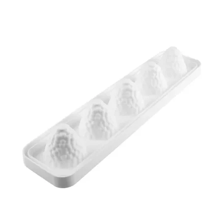 Forma din silicon pentru fructe 3D, Mura, Zmeura by Nicolas Lambert, 5 cavitati, 110 ml, Ø65x67mm