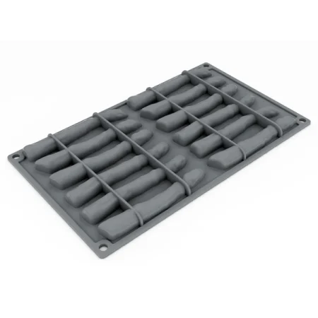 Forma din silicon Gourmand Sparanghel by Franco Aliberti, 12 cavitati, 300x175mm, 129x19x14mm, 15 ml