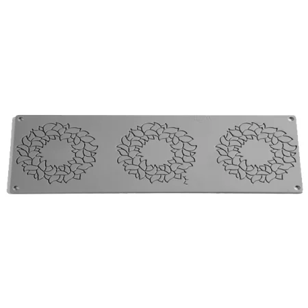 Forma din silicon pentru decor in forma de frunza by Paolo Griffa, 3 cavitati, Ø115x1.5mm