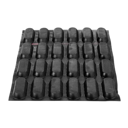 Forma din silicon pentru ecler, Fiberform, 24 cavitati, 600x400mm, 130x48x18mm, 85 ml
