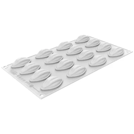 Forma din silicon 3D si cutter pentru monoportii, fructe de Cacao XS 12, by Xavi Donnay, 16 cavitati, 12.5 ml, 50 x 28 x 19 mm