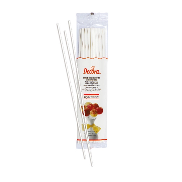 Set 25 betisoare din hartie pentru deserturi pe bat, Ø 3.8 x 15.2 cm