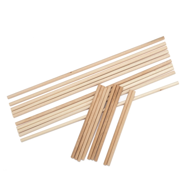 Set 12 betisoare din lemn pentru deserturi pe bat, Ø 0.6x16 cm - imagine 2