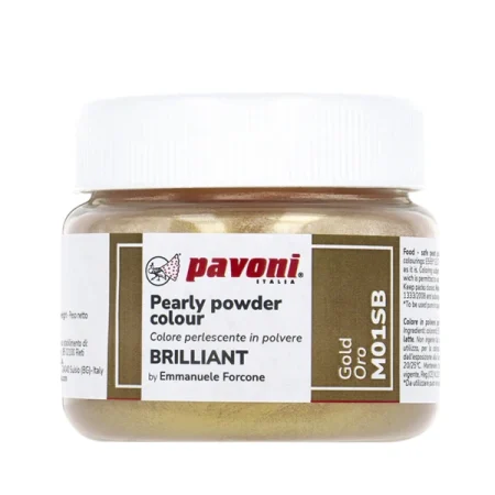 Pudra alimentara liposolubila aurie, Brilliant by Emmanuele Forcone, fara E171, 40 g