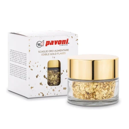 Fulgi aurii comestibili 24k, 1 g