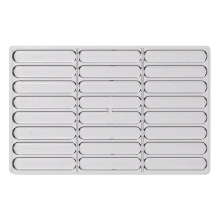 Kit cu matrita si advent calendar, Christmas  Countdown pentru batoane de ciocolata, 24 cavitati, 82x12x10 mm, 9 ml