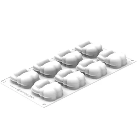 Forma din silicon pentru monoportii, iepure, Rabbit 70, 8 cavitati, 76x50x29 mm, 70 ml
