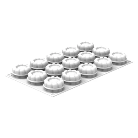Forma din silicon pentru monoportii, Charlotte 30, 15 cavitati, Ø45x25, 30 ml