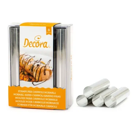 Set 8 matrite din inox pentru cannoli, Ø 2 x 12 cm