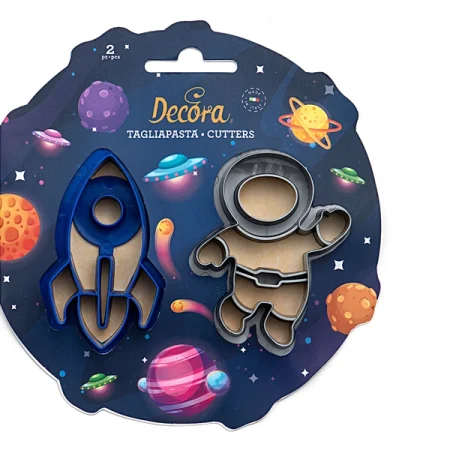 Set 2 decupatoare plastic, Space, 6x7,5x2,2 cm