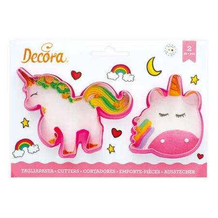 Set 2 decupatoare din plastic, Magic Unicorns