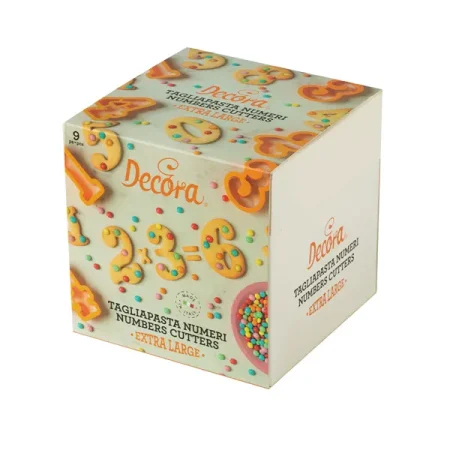 Set 9 decupatoare numerice din plastic, 2,2 cm