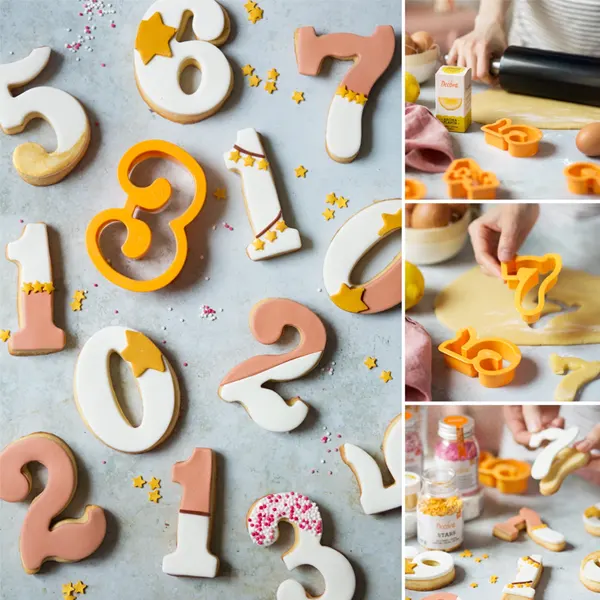 Set 9 decupatoare numerice din plastic, 2,2 cm - imagine 3