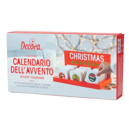Kit cu doua matrite si advent calendar pentru realizarea diferitelor figurine de ciocolata
