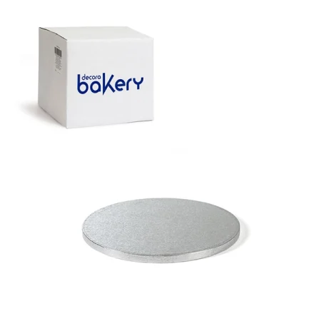 Platou rotund pentru tort, argintiu, Ø 25 x 1,2 cm