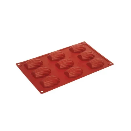 Forma din silicon pentru monoportii, Madeleine, 9 cavitati, 68x45x18mm, 30 ml